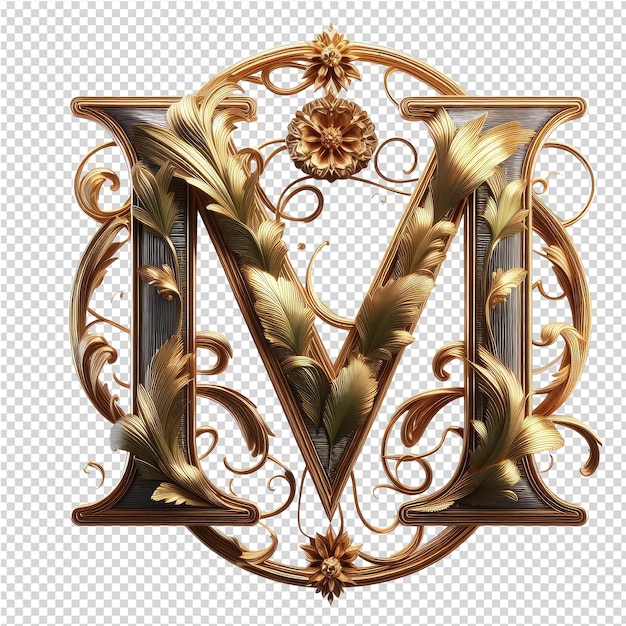 PSD isolated 3d letter on a clear png canva