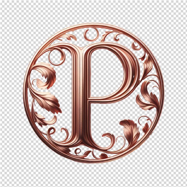 PSD isolated 3d letter on a clear png canva