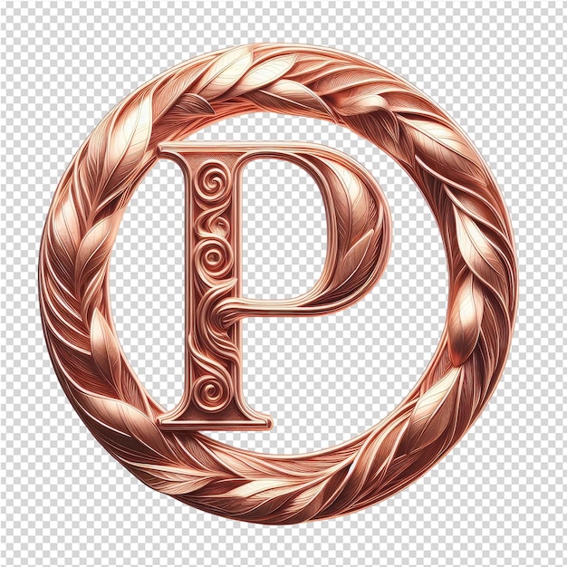 PSD isolated 3d letter on a clear png canva