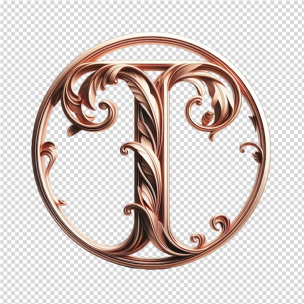 Isolated 3d letter on a clear png canva