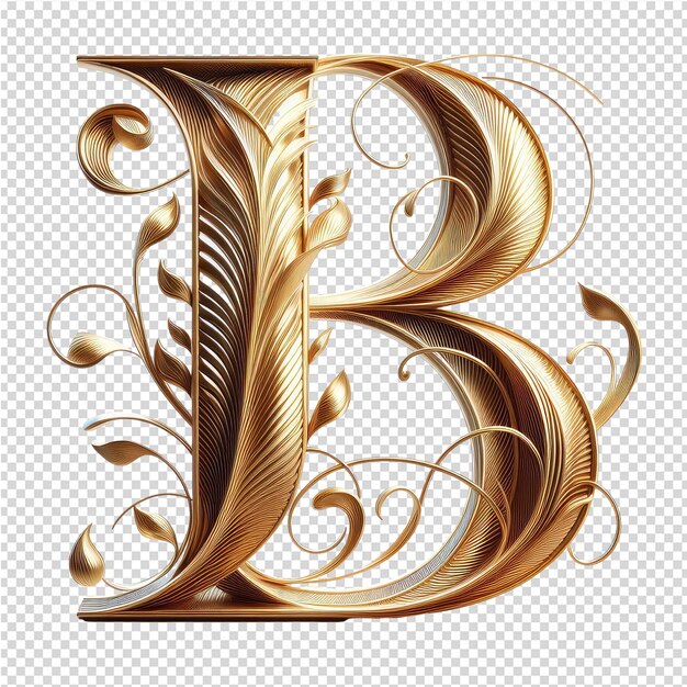 PSD isolated 3d letter on a clear png canva