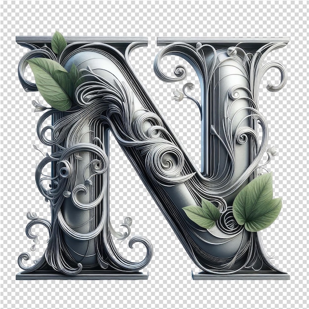 PSD isolated 3d letter on a clear png canva