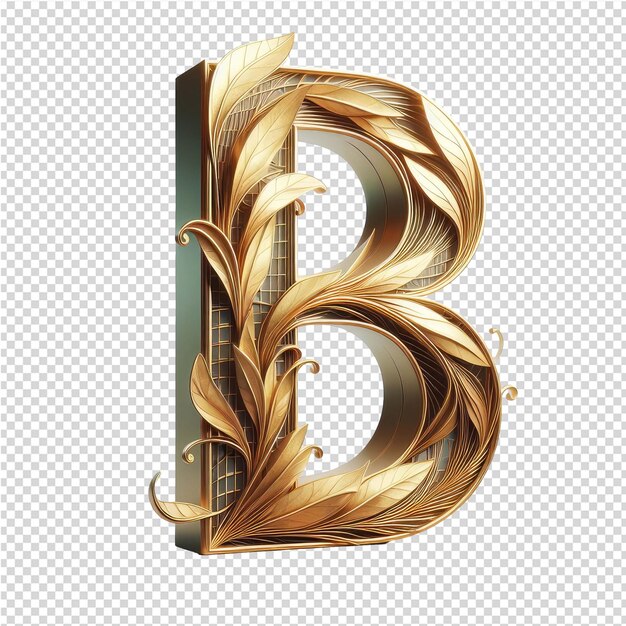 PSD isolated 3d letter on a clear png canva