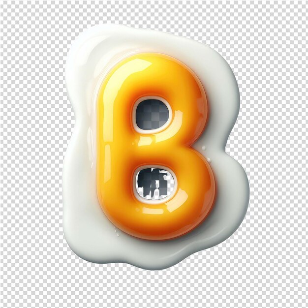 PSD isolated 3d letter on a clear png canva