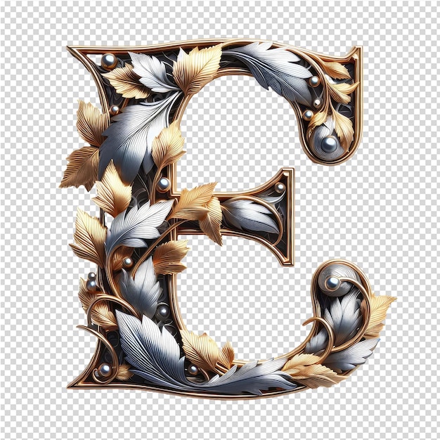 PSD isolated 3d letter on a clear png canva