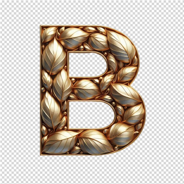 PSD isolated 3d letter on a clear png canva