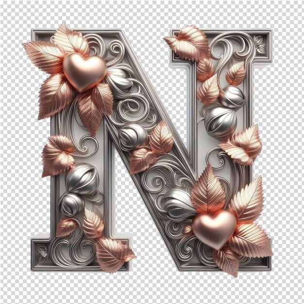 PSD isolated 3d letter on a clear png canva