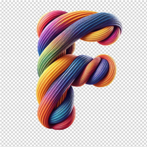 Isolated 3d letter on a clear png canva