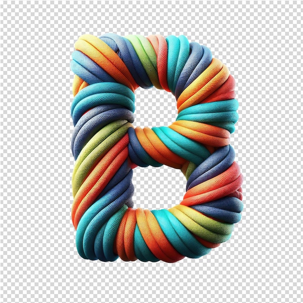 PSD lettera 3d isolata su una tela png trasparente