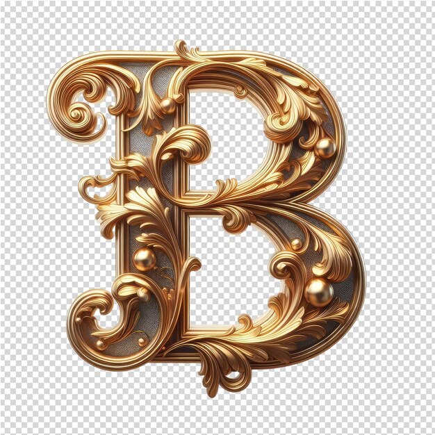 PSD isolated 3d letter on a clear png canva