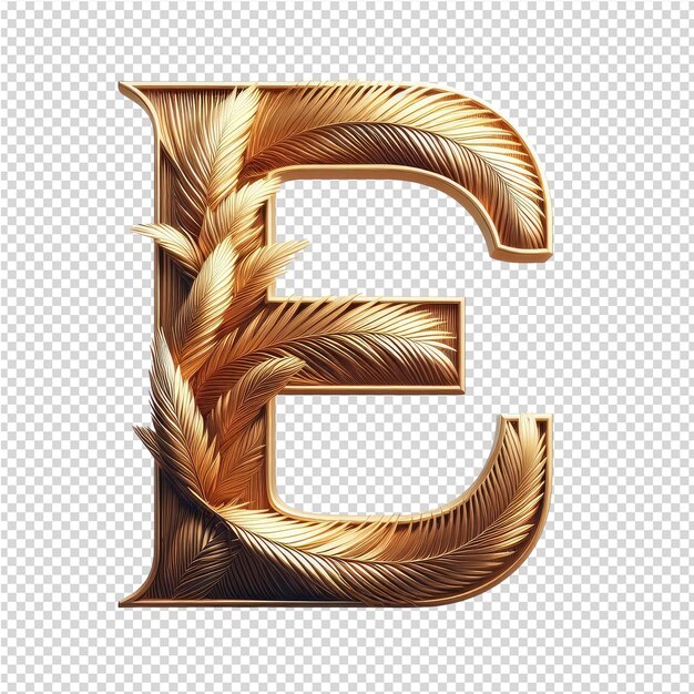 PSD isolated 3d letter on a clear png canva