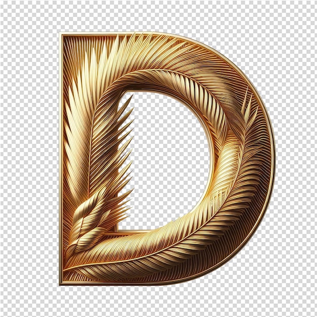 PSD lettera 3d isolata su una tela png trasparente