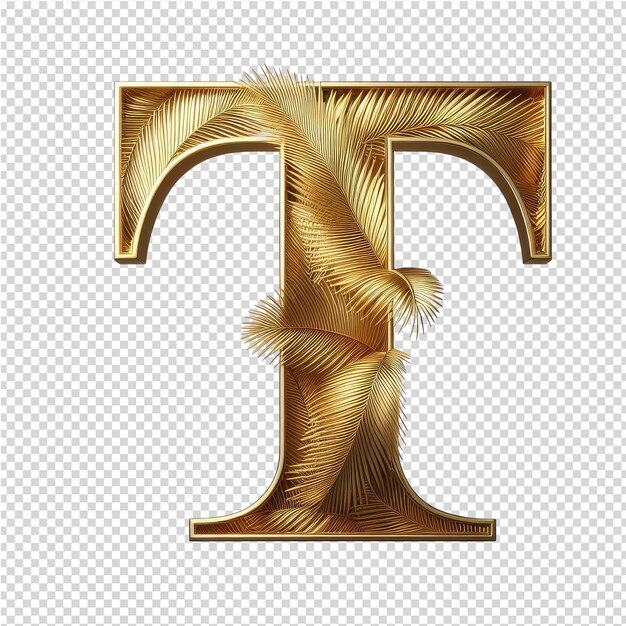 PSD isolated 3d letter on a clear png canva