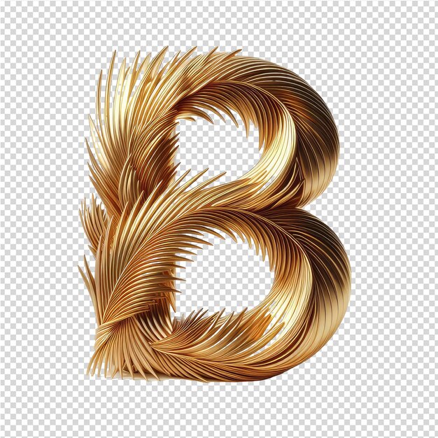 PSD isolated 3d letter on a clear png canva