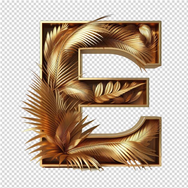 PSD isolated 3d letter on a clear png canva
