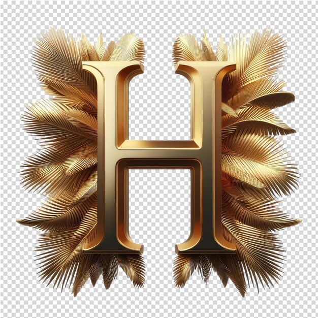 PSD isolated 3d letter on a clear png canva