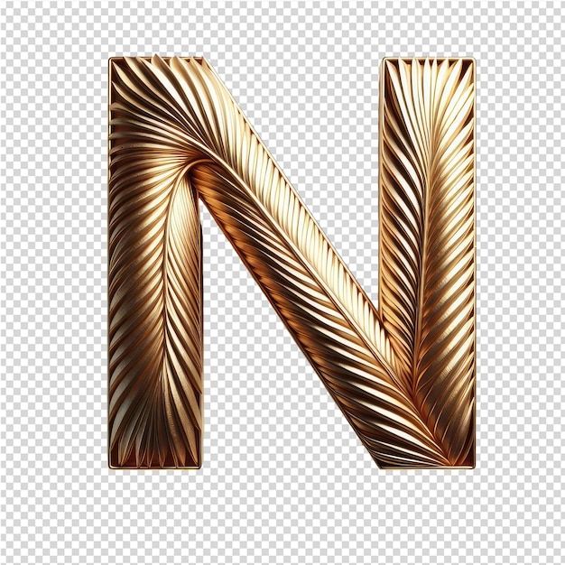 PSD isolated 3d letter on a clear png canva