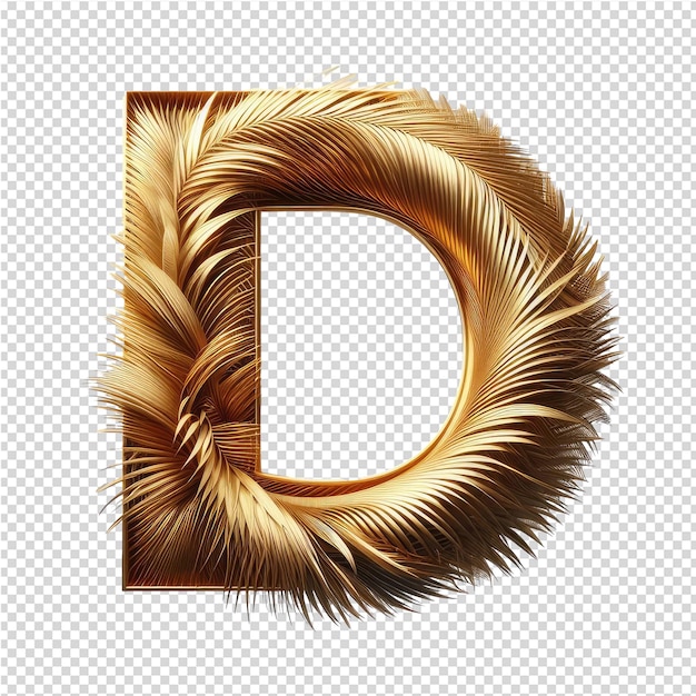 PSD isolated 3d letter on a clear png canva