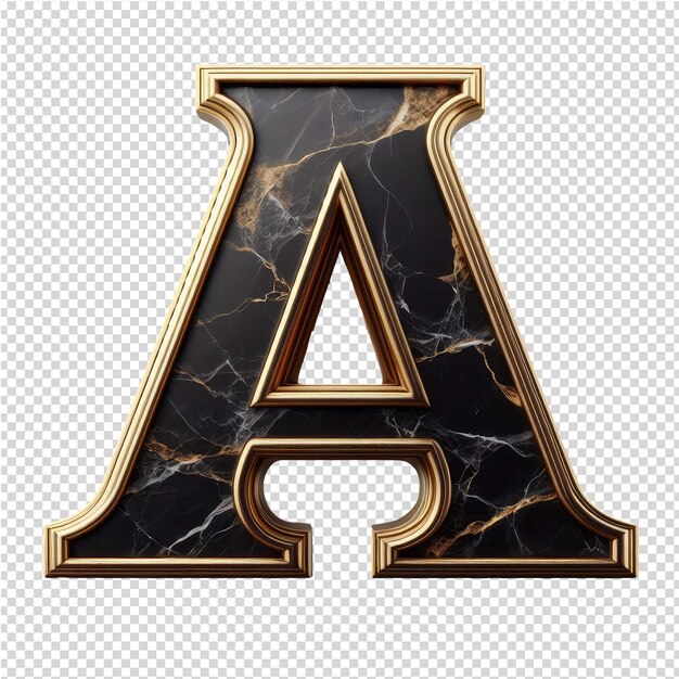 Isolated 3d letter on a clear png canva