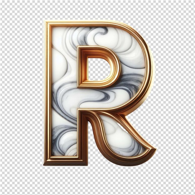 PSD isolated 3d letter on a clear png canva