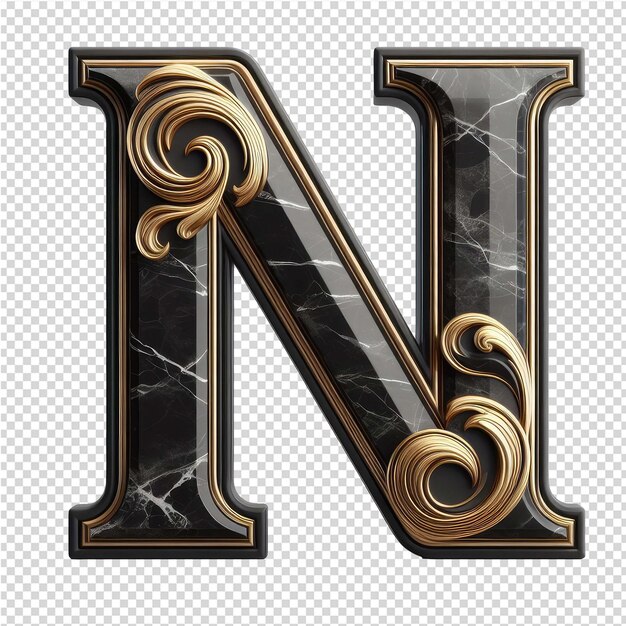 Isolated 3d letter on a clear png canva