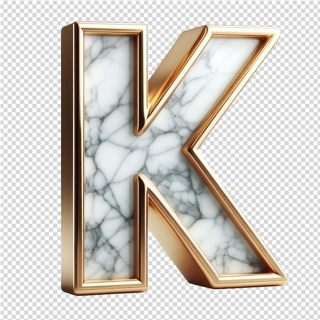 PSD isolated 3d letter on a clear png canva