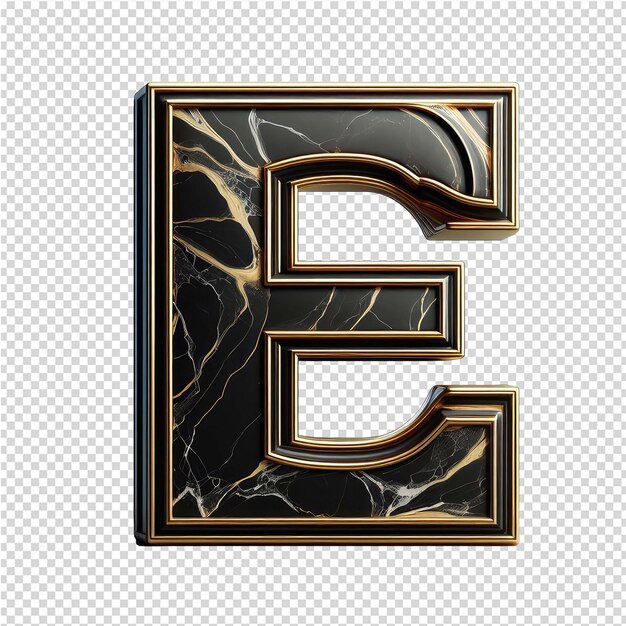 Isolated 3d letter on a clear png canva