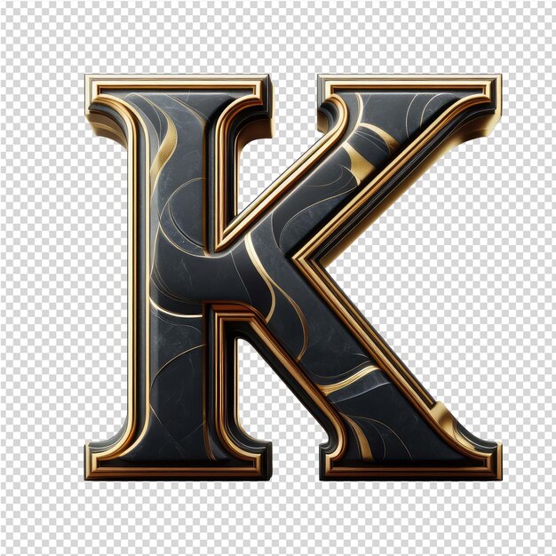 Isolated 3d letter on a clear png canva