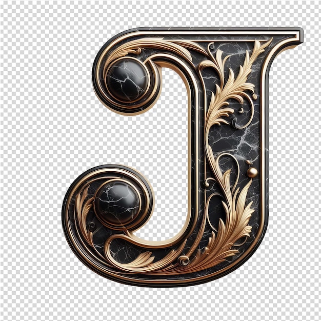 Lettera 3d isolata su una tela png trasparente