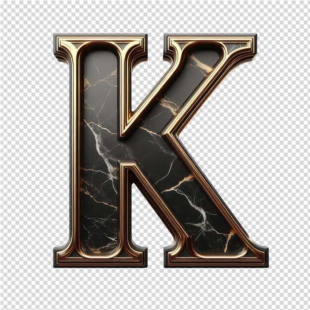 PSD isolated 3d letter on a clear png canva