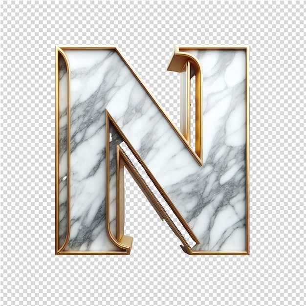 PSD isolated 3d letter on a clear png canva