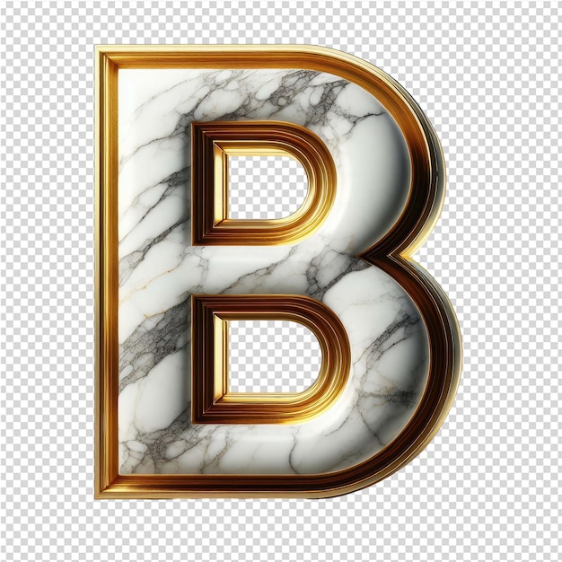 PSD isolated 3d letter on a clear png canva