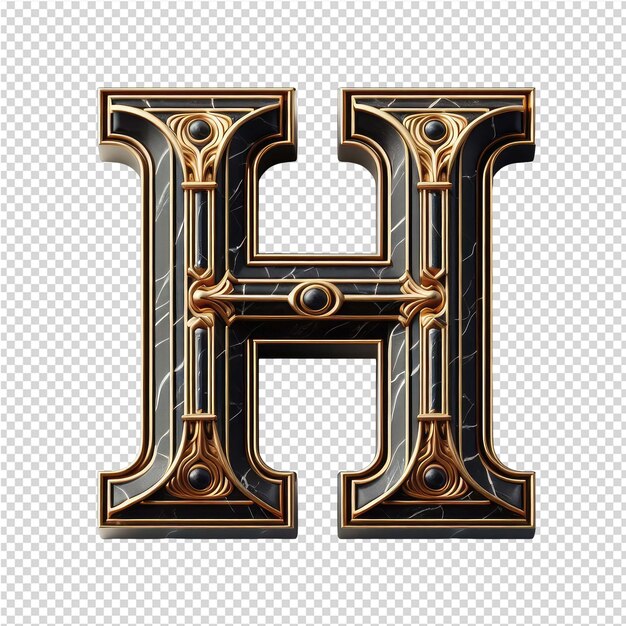 PSD isolated 3d letter on a clear png canva