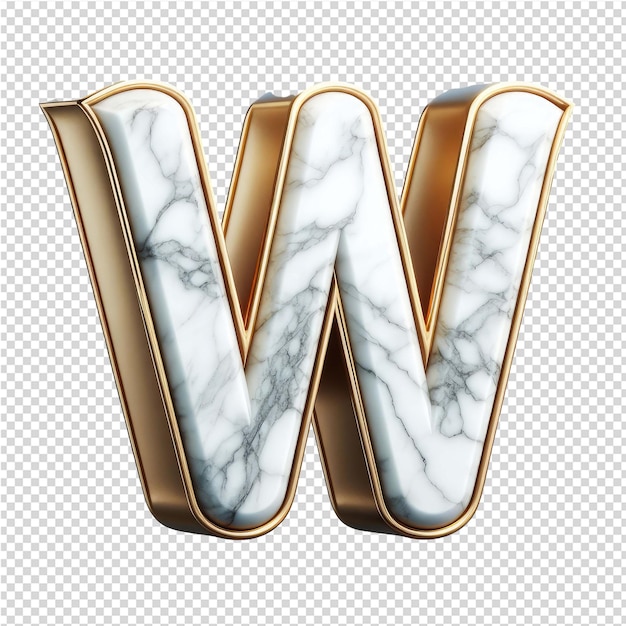 PSD isolated 3d letter on a clear png canva