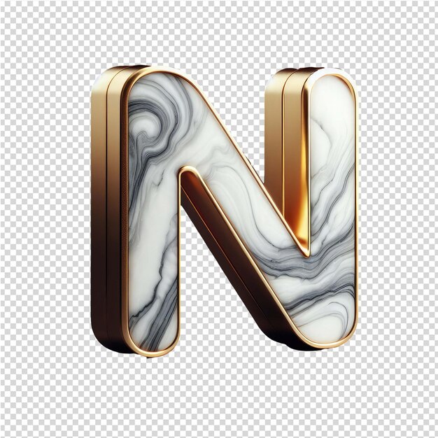 Lettera 3d isolata su una tela png trasparente