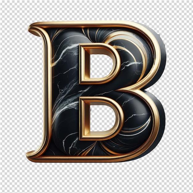 PSD isolated 3d letter on a clear png canva