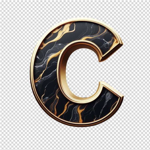 Isolated 3d letter on a clear png canva