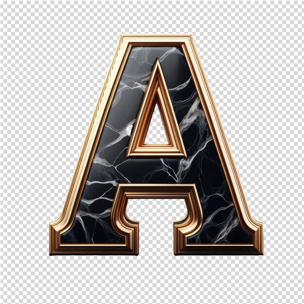 PSD isolated 3d letter on a clear png canva