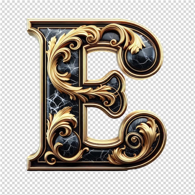 PSD isolated 3d letter on a clear png canva