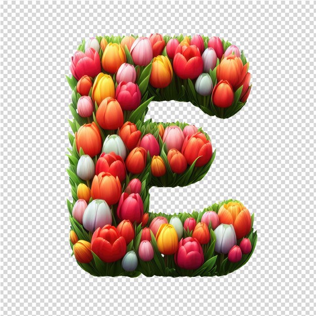 PSD isolated 3d letter on a clear png canva