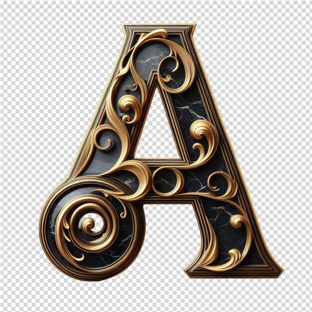 PSD isolated 3d letter on a clear png canva