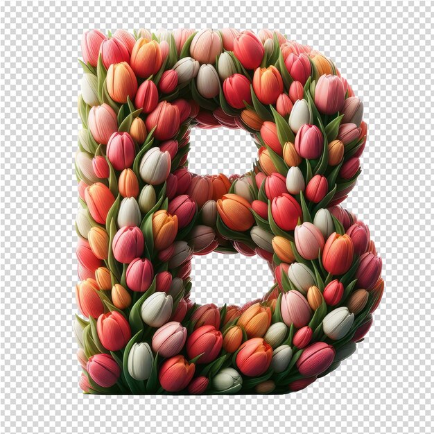 PSD isolated 3d letter on a clear png canva