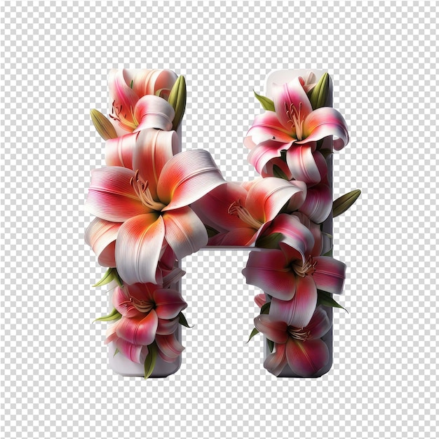 Isolated 3d letter on a clear png canva