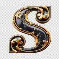 PSD isolated 3d letter on a clear png canva