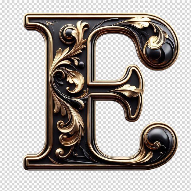 PSD isolated 3d letter on a clear png canva