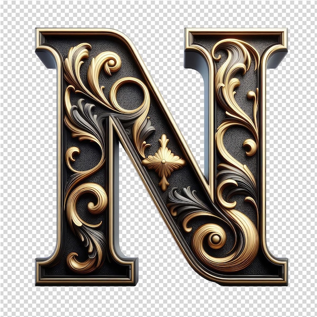 PSD isolated 3d letter on a clear png canva