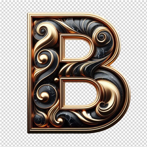 PSD isolated 3d letter on a clear png canva