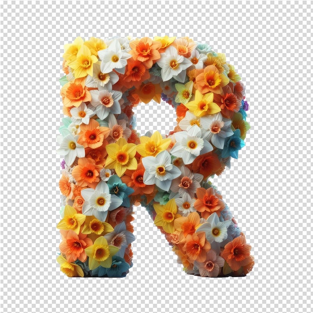 PSD isolated 3d letter on a clear png canva