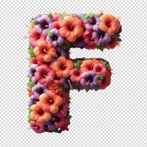 PSD isolated 3d letter on a clear png canva