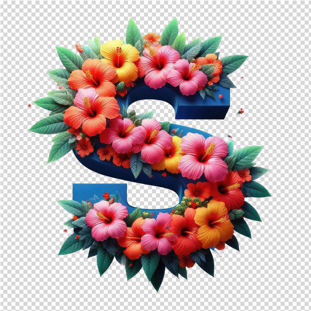 PSD isolated 3d letter on a clear png canva